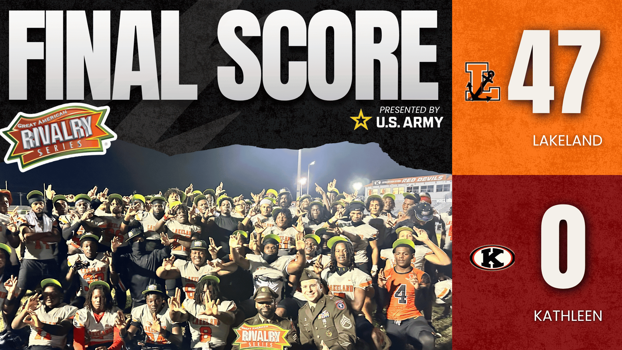 FINAL SCORE ARMY