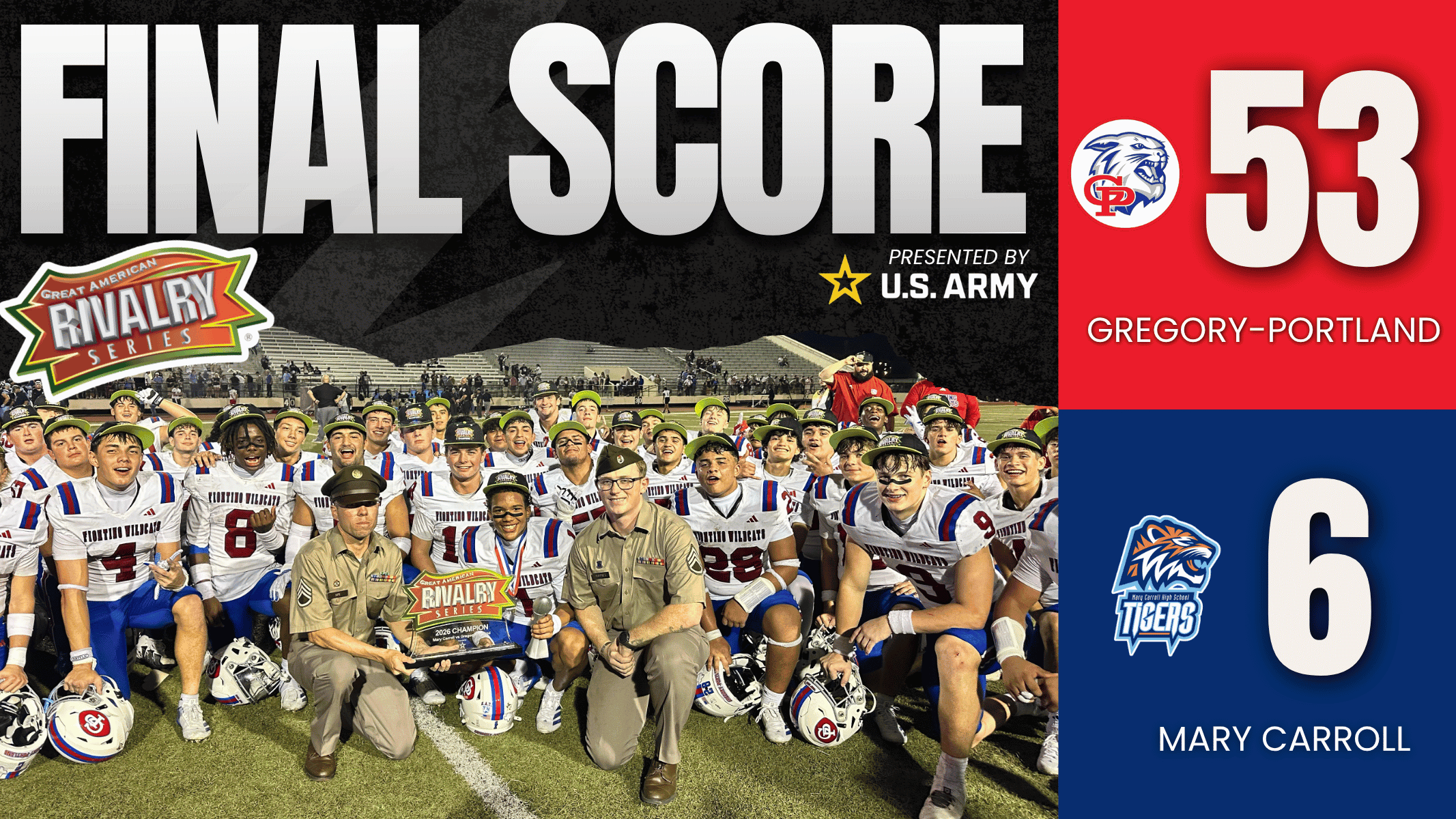 MARY CARROLL VS GREGORY PORTLAND FINAL SCORE WEB